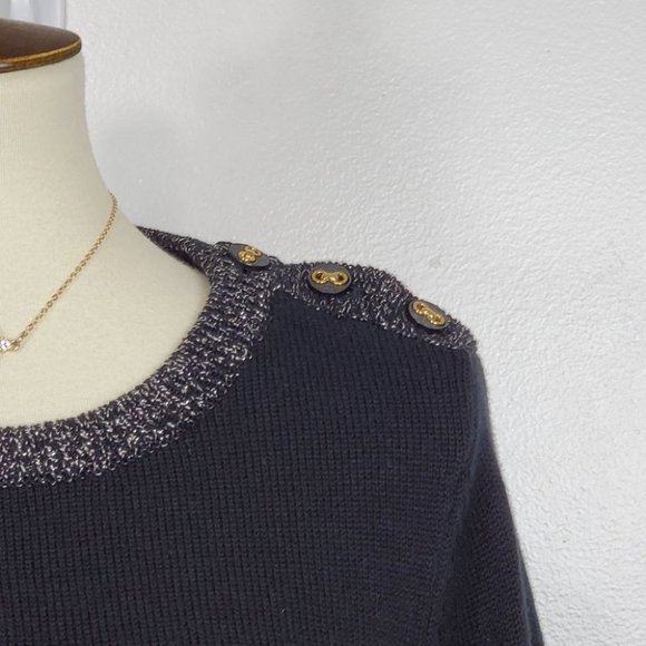 Charter Club Black Cream Striped Pullover Sweater NEW NWT Size S - Picture 3 of 15